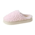 thumbnail image 1 of Fuwddey Slippers for Women Thermal Soft And Comfortable Fuzzy Warm Fleece Lined Slippers Women'S Home Bedroom Flat Slippers House Shoes, 1 of 4