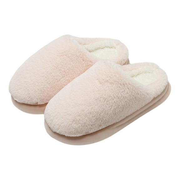 Fuwddey Slippers for Women Thermal Soft And Comfortable Fuzzy Warm Fleece Lined Slippers Women'S Home Bedroom Slippers House Shoes