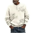 thumbnail image 1 of Fuwddey Sweater for Men Fall Soft Classic Pullover Top Men'S Winter Casual Fashion Solid Color Long Sleeved Button Round Neck Sweater, 1 of 5