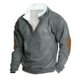 thumbnail image 1 of Fuwddey Sweatshirts for Men Fall Loose Men Winter Zipper Casual Long Sleeve-Neck Sweatshirt, 1 of 2