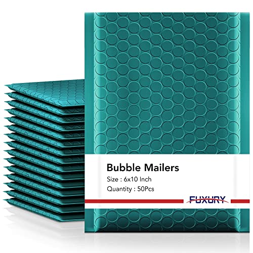 Fuxury Poly Mailers 14,5 X 19 Pollici (50 Pezzi) - Buste Di Spedizione Impermeabili E Autosigillanti Per Abbigliamento E Piccole Imprese, Nero