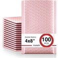Fuxury Bubble Mailers 4x8 Inch 500 Pack Padded Envelopes Usable Size