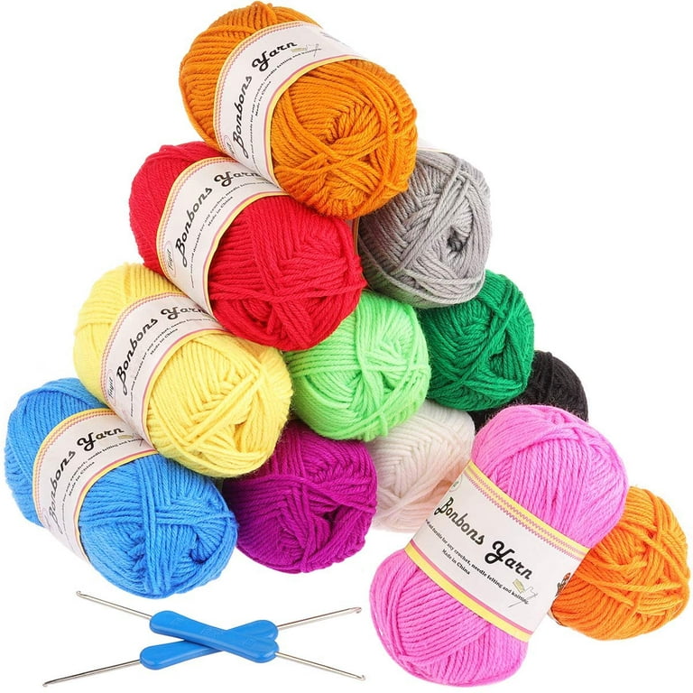 Acrylic Yarn (50g X 12) Multipack Skeins Bonbons Yarn for Variety Color  Assortment, Big Rainbow Worsted Weight Yarn Crochet Knitting for  Starter/Beginners Adult - China Acrylic Yarn Skeins and Yarn Skeins price