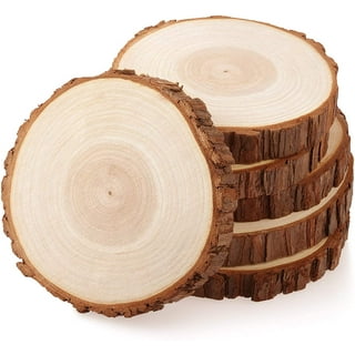 OTVIAP Natural Wood Slices,Natural Wood Slices Round Pine Logs DIY Crafts  Painting Wedding Festivals Decoration,Round Wood Discs for Crafts 