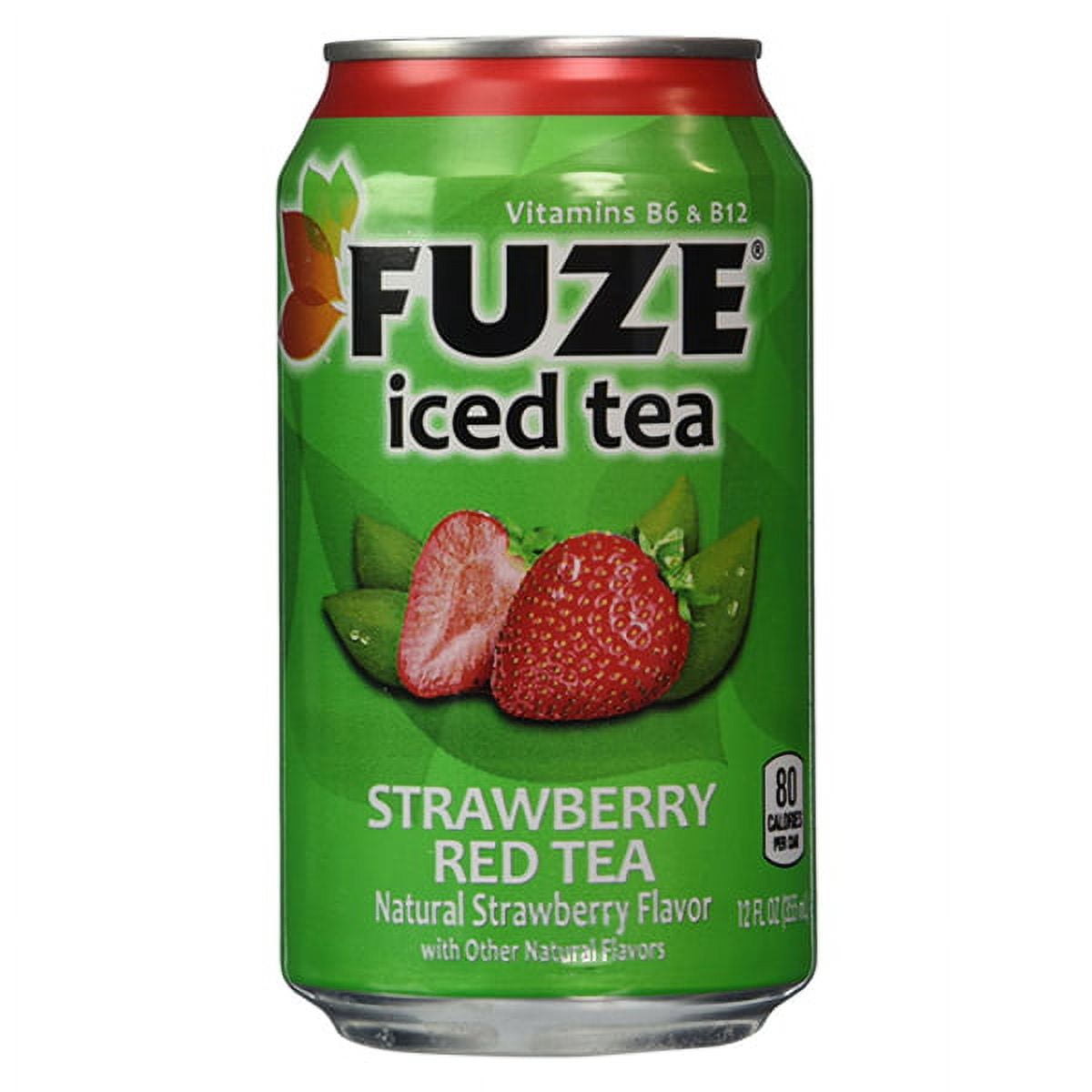 Fuze Iced Tea Strawberry Red Tea 12 oz Cans - Pack of 24