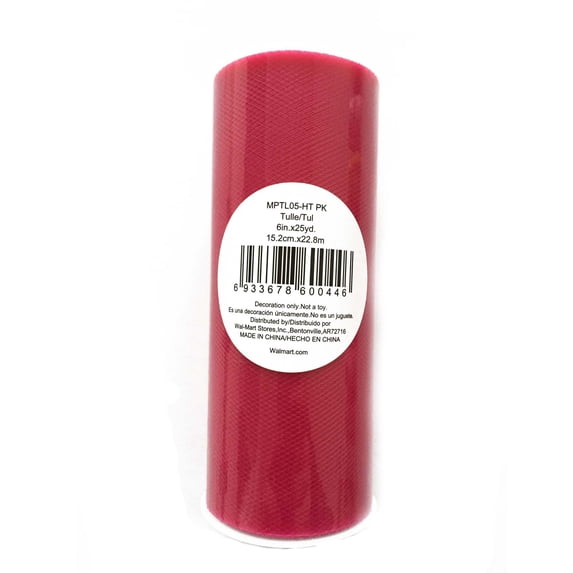 Fuzhou 6" Hot Pink Matte Tulle, 25 Yards, 1 Each