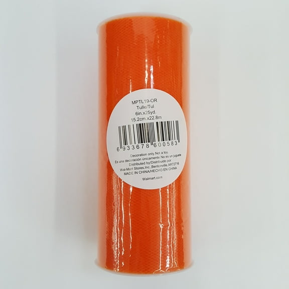 Fuzhou 6" Orange Matte Tulle, 25 Yards, 1 Each