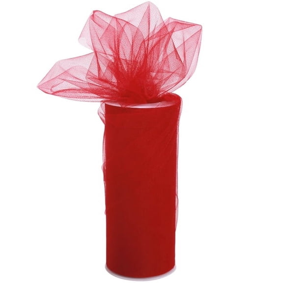 Fuzhou 6" Red Matte Tulle, 31 Yards, 1 Each