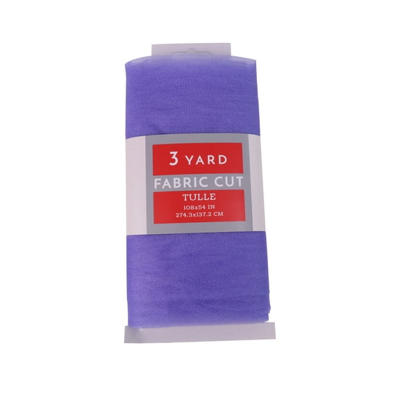 3 Yard Cut Sparkle Tulle Fabric, Lavender, 54" Wide for Apparel & Crafting, by Fuzhou