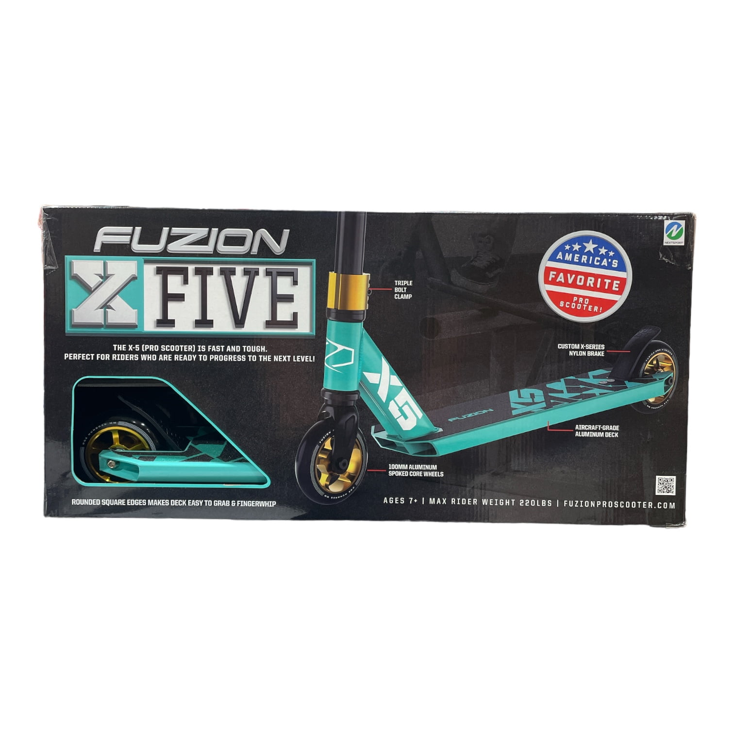 Fuzion X-5 Pro Freestyle Stunt Scooter With Durable Wheels