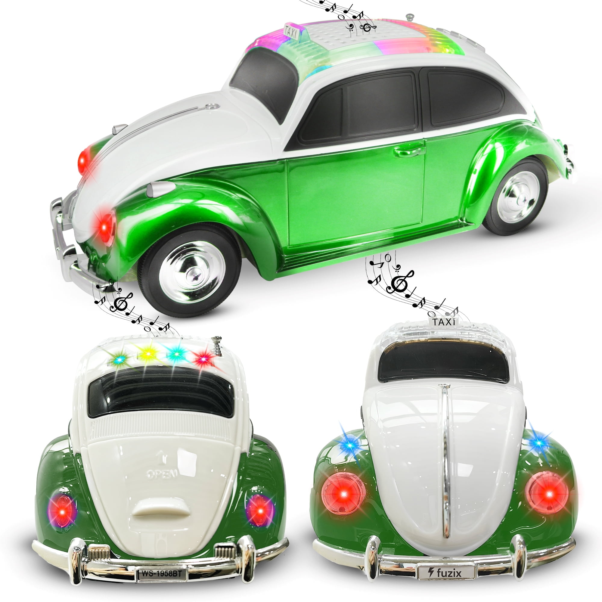 Fuzix WS-1958 Car Bluetooth Portable Speaker with LED AUX USB FM Rechargeable