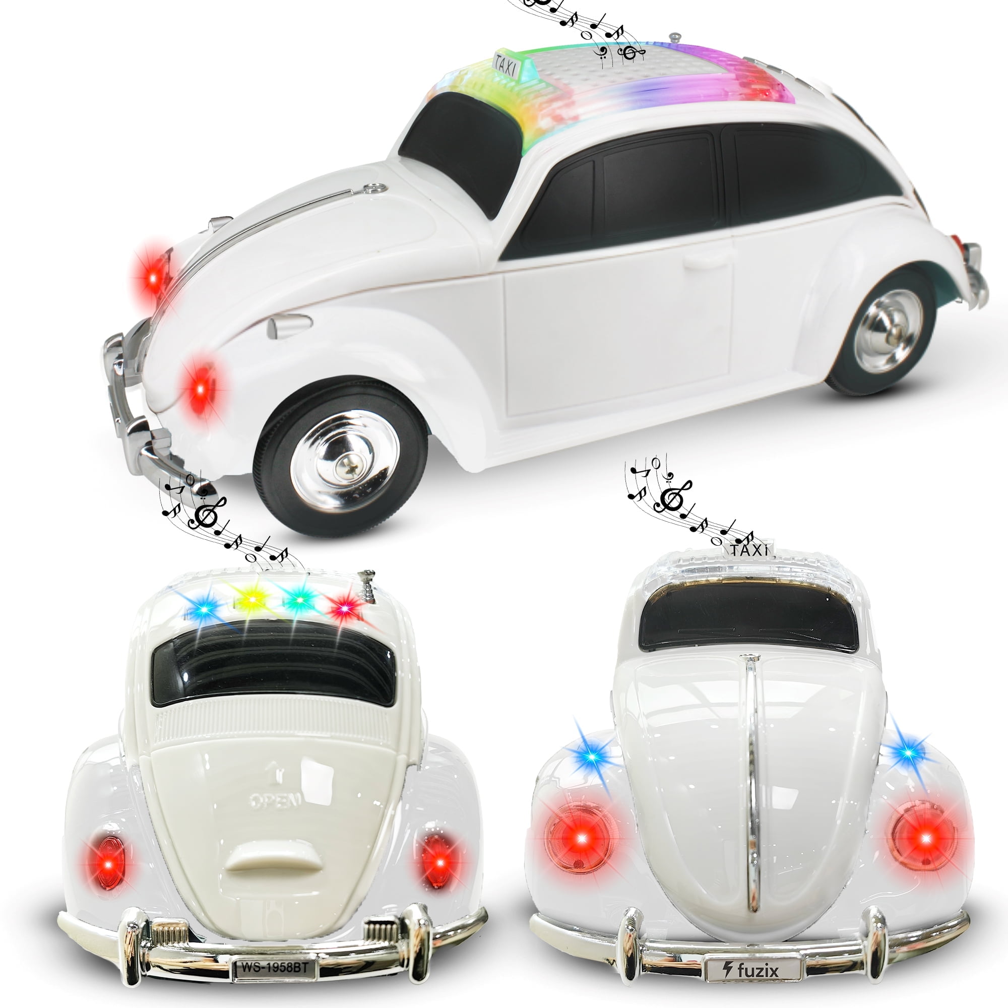 Fuzix WS-1958 Car Bluetooth Portable Speaker with LED AUX USB FM Rechargeable