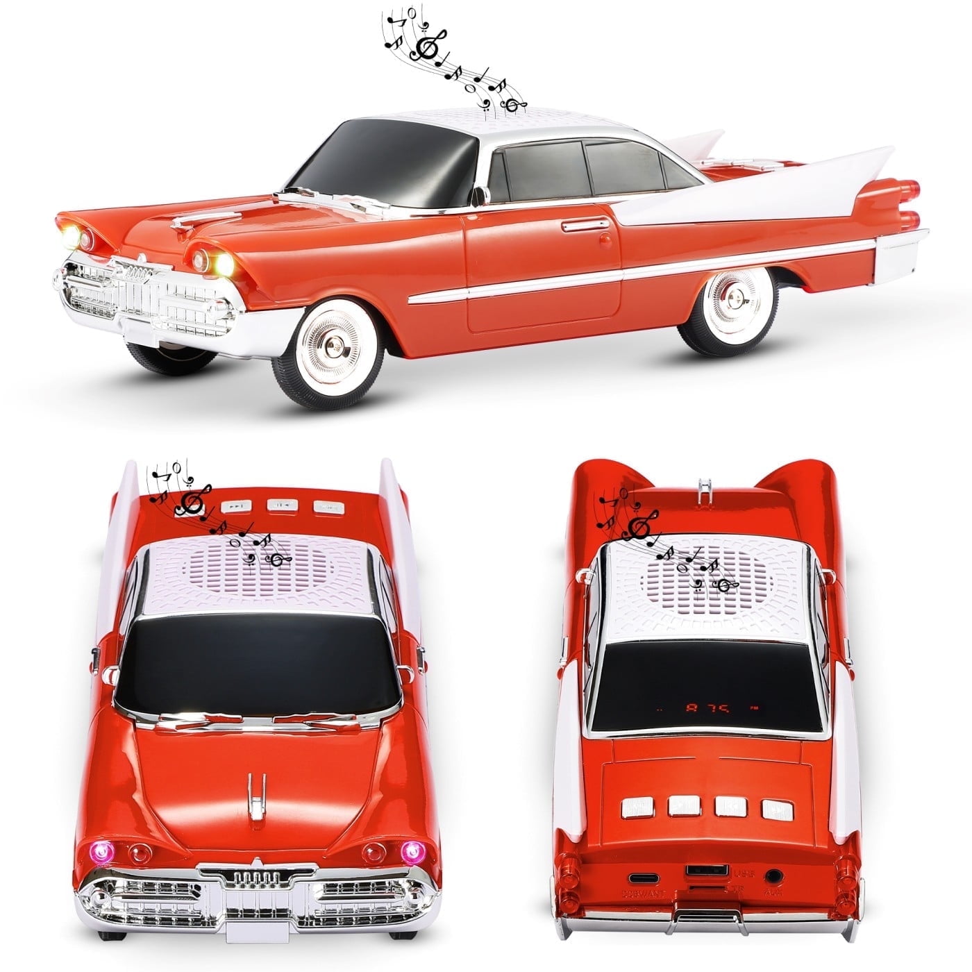 Fuzix WS-1965 Car Bluetooth Portable Speaker with LED AUX USB FM Rechargeable