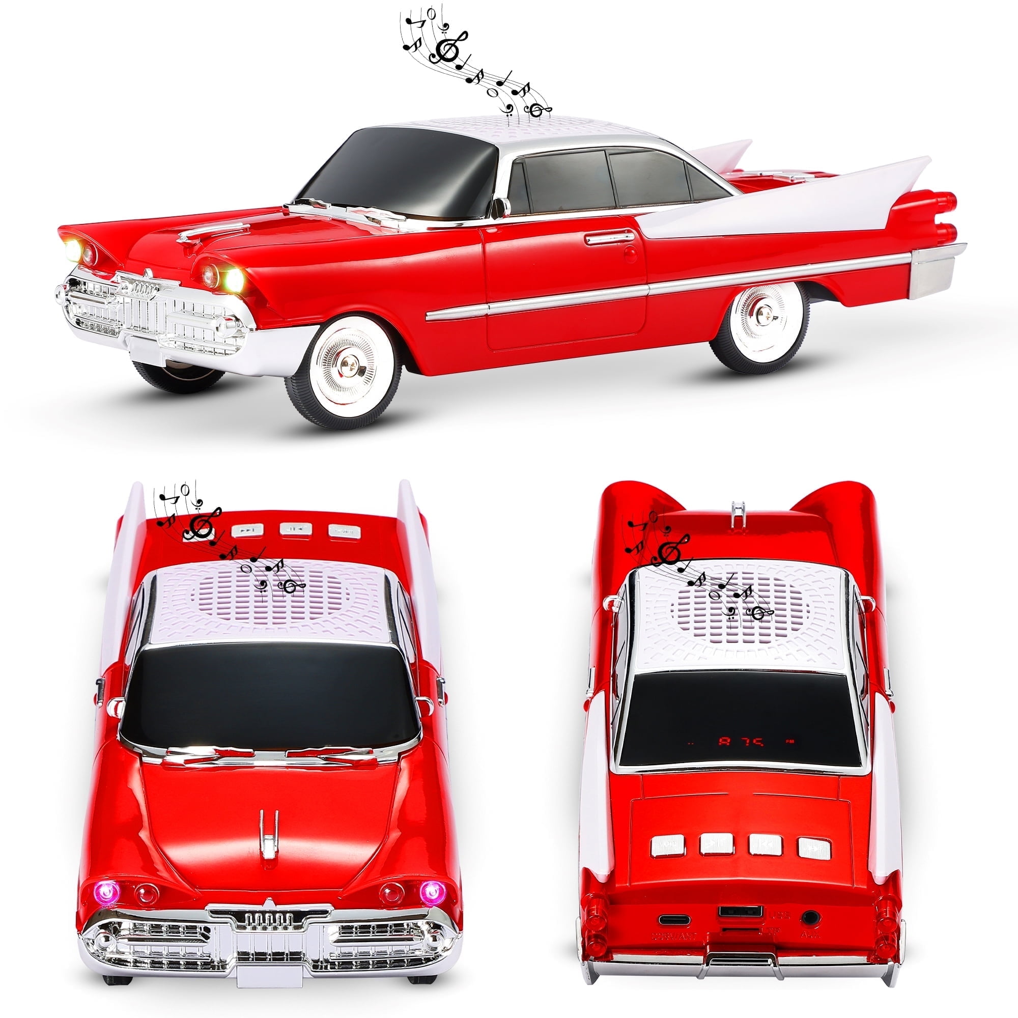 Fuzix WS-1965 Car Bluetooth Portable Speaker with LED AUX USB FM Rechargeable