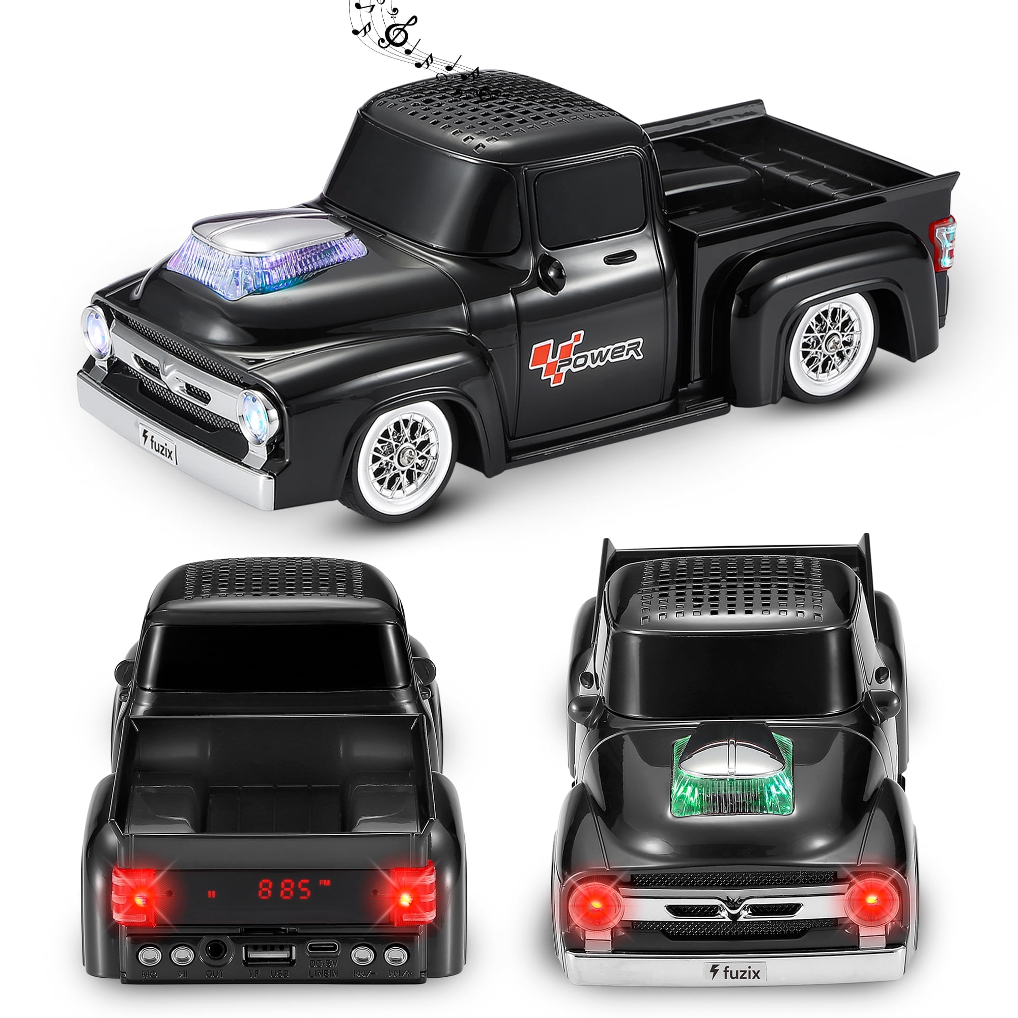 Fuzix WS-538 Car Bluetooth Portable Speaker with LED AUX USB FM Rechargeable