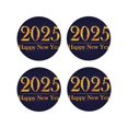 thumbnail image 1 of Fuzoiu 2025 Happy New Year 3 Print Leather Coasters Set,Drink Coasters Set of 4,for Tabletop Protection, Durable PVC Coasters,Home Décor and Housewarming Gift-Round Shape, 1 of 6