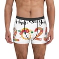 thumbnail image 1 of Fuzoiu 2025 New Year'S Print Men's Ultra Breathable Underwear,No Riding Up Boxer Briefs with ComfortFlexible Waistband-Medium, 1 of 5