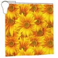 thumbnail image 1 of Fuzoiu 3D Sunflowers Print Waterproof Shower Curtain 72x72in with Heavy Duty Metal Grommets,Machine Washable Spring Modern Shower Curtains, 1 of 5