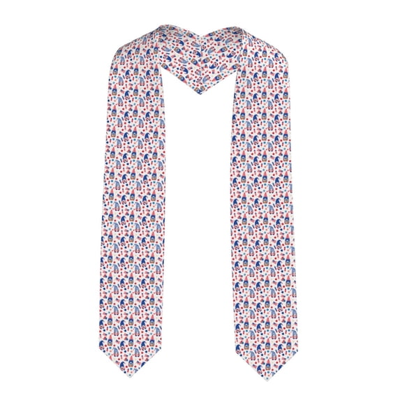 Fuzoiu 4th Of July Print Graduation Sash,Graduation Stole,Unisex Adult Graduation Stole Shawl 91" Long,for Academic Commencements Shawl-Sharp Corner