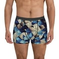 thumbnail image 1 of Fuzoiu Abstract Blue Squares Print Men's Ultra Breathable Underwear,No Riding Up Boxer Briefs with ComfortFlexible Waistband-Medium, 1 of 5