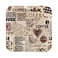 thumbnail image 1 of Fuzoiu Abstract Coffee Pattern With Letters Print Leather Coasters Set,Drink Coasters Set of 6,for Tabletop Protection, Durable PVC Coasters,Home Décor and Housewarming Gift,Square, 1 of 1
