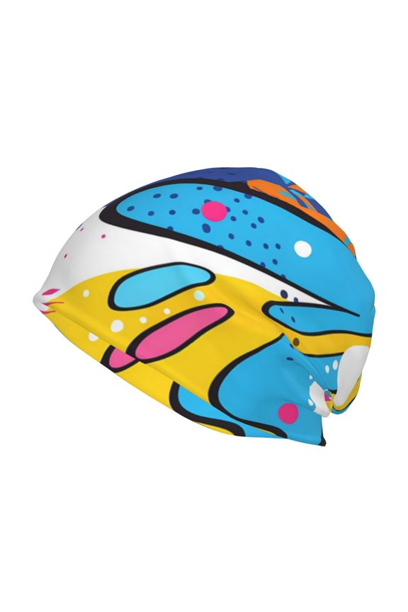 Abstract Color Splash Print Winter Beanie Hat for Men & Women,Warm Knit Cap,Women Windproof Watch Hat,Knit Warm Unisex Beanie