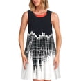 thumbnail image 1 of Fuzoiu Abstract Red Sun Design Print Women's Sleeveless Dress,Summer Dresses for Women,Casual Sundresses,Beach Sleeveless T-shirt Swing Dress with Pockets, 1 of 7