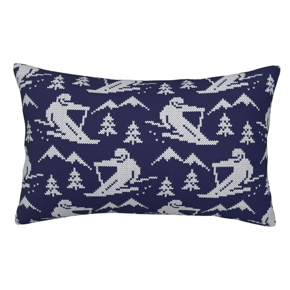 Fuzoiu Abstract Skiing Print Pillow Case with Hidden Zipper,Pillow Covers,Soft and Comfortable Pillowcase-20"x30"