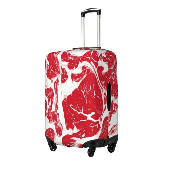 Fuzoiu Abstract meat Print Suitcase Cover,Washable Luggage Covers for Suitcase,Elastic Luggage Protector Cover,Scratch Resistant Travel Suitcase Covers-Medium