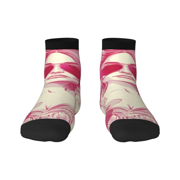 Fuzoiu Ace Of Diamonds Lady Print Adult Socks, Crew Moisture-wicking Socks, Unisex Cushion Crew Socks,Casual Sports Ankle Socks