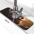 thumbnail image 1 of Fuzoiu Adorable Fluffy Bat Print Kitchen Faucet Suction Pad, Sink Splash Guard Faucet Mat, Faucet Handle Drip Catcher Tray Drying Mat For Bathroom Kitchen Bathroom Countertop, 1 of 7