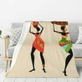 thumbnail image 1 of Fuzoiu African Women Print Flannel Throw Blanket,Light Weight Warm Decorative,Throw Blanket Cover for Sofa, Couch, Bedroom,Travel-40"x30", 1 of 6