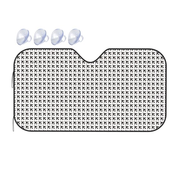 Fuzoiu Airplane Print Car Windshield Sunshade,Foldable Reflective Sun Visor,Windshield Sun Shade,UV Rays Sun Visor Shade,Auto Front Sun Shield Shade-Small