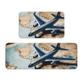thumbnail image 1 of Fuzoiu Airplane World Map Adventure Print Kitchen Floor Mat 2 Sets,Kitchen Rugs and Mats,,Non Skid Waterproof Kitchen Floor Mat for Kitchen,Home Office,Sink,Laundry, 1 of 1