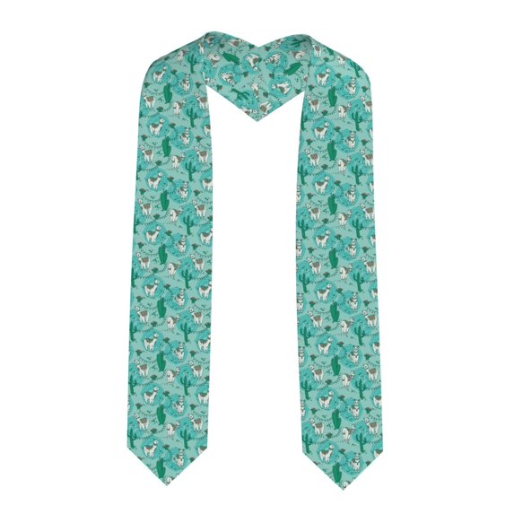 Fuzoiu Alapaca in Boho Print Graduation Sash,Graduation Stole,Unisex Adult Graduation Stole Shawl 91" Long,for Academic Commencements Shawl-Sharp Corner