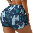 thumbnail image 1 of Fuzoiu Alpaca Astronaut in Space Print Women's Workout Shorts,Workout Biker Shorts Women,Exercise Fitness Shorts,Scrunch Short, Athletic Shorts for Gym Yoga Running Sport Active-Large, 1 of 8