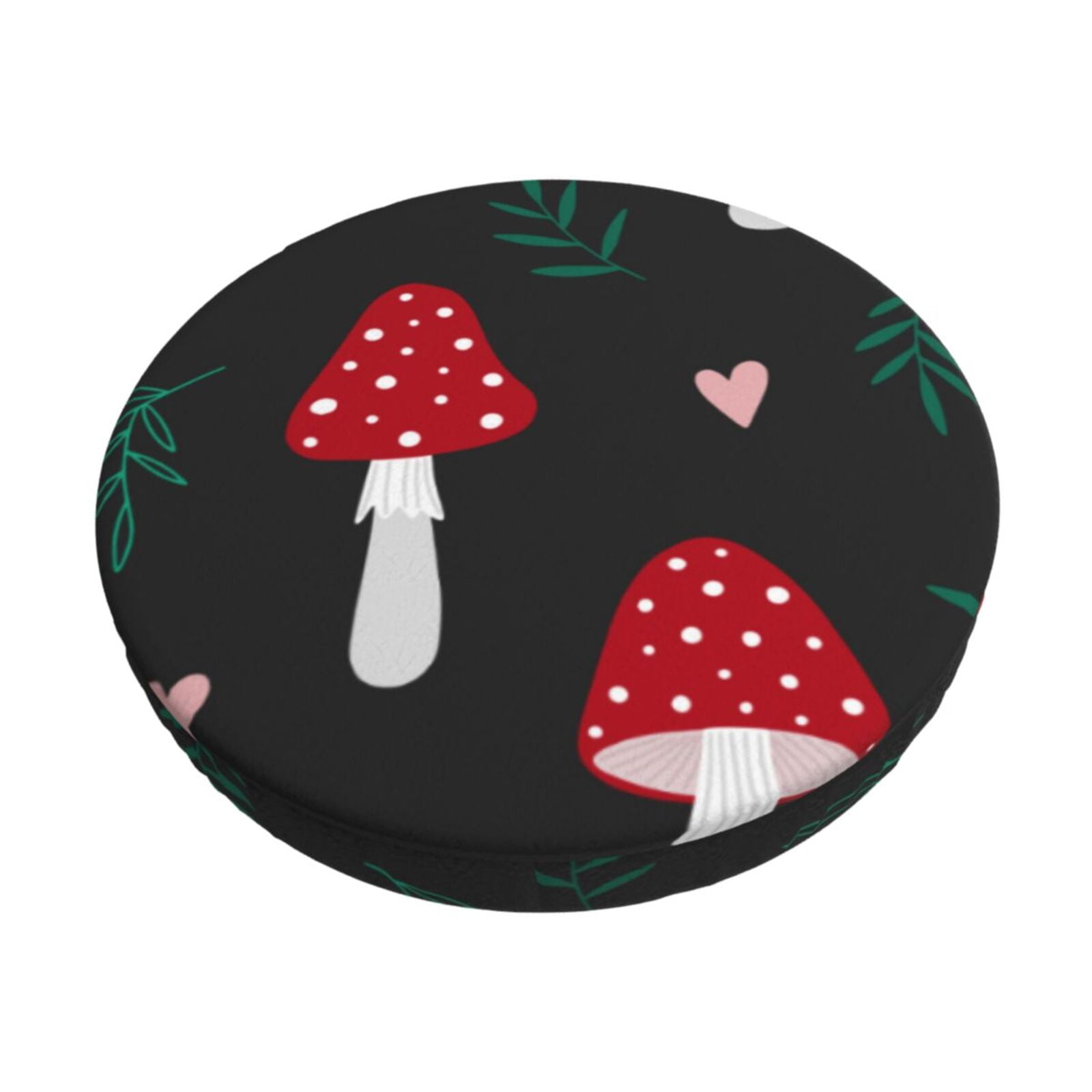 Fuzoiu Amanita Mushroom Print Bar Stool Cushions, Super Breathable