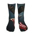 thumbnail image 1 of Fuzoiu American Flag Print Crew Socks,Casual Athletic Gym LightWeight Thin Socks,Casual Crew Socks for Men Woman,Calf Length Crew Socks, 1 of 7