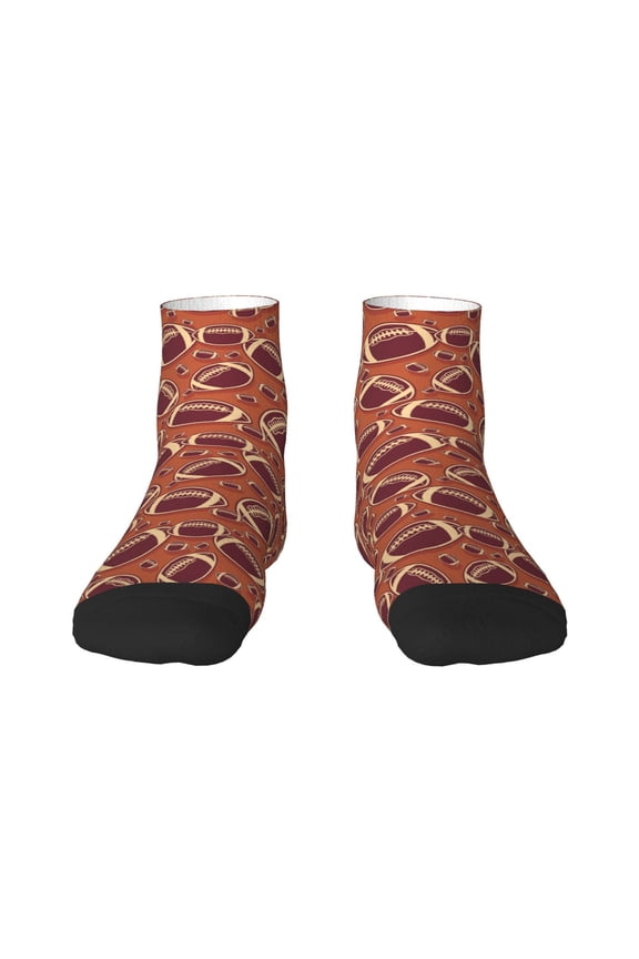 American Football1 Print Adult Socks, Crew Moisture-wicking Socks, Unisex Cushion Crew Socks,Casual Sports Ankle Socks