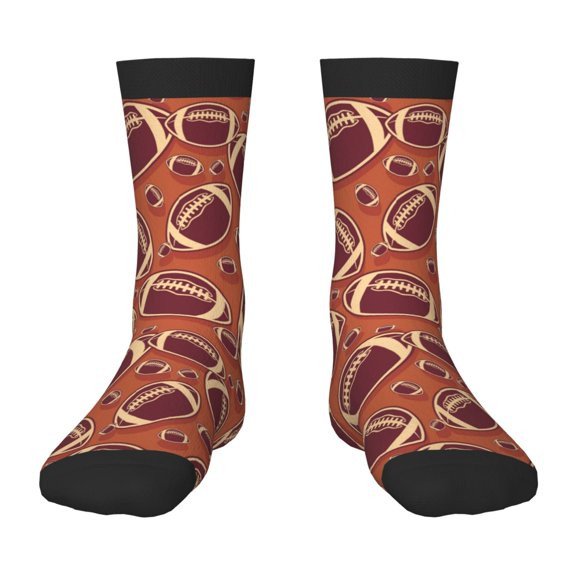 Fuzoiu American Football1 Print Kids Socks For Boys Girls,Grip Crew Socks with Non Slip,Lightweight Stretch Crew Socks,Toddlers Crew Boot Socks