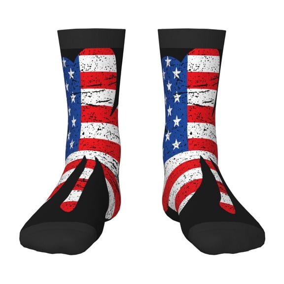 Fuzoiu American St Patrick's Day Print Kids Socks For Boys Girls,Grip Crew Socks with Non Slip,Lightweight Stretch Crew Socks,Toddlers Crew Boot Socks