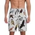 thumbnail image 1 of Fuzoiu Animal Bird Print Pajama Shorts for Men, Men's Pajama Bottoms,Mens Lounge Sleepwear,Pajama Pants with Pocket-3X-Large, 1 of 6