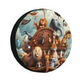 thumbnail image 1 of Fuzoiu Animal Filled Noahs Ark Print Universal Spare Tire Cover with Buckle Strap, Waterproof Wheel Covers for Jeep, Trailer, RV, Truck and All Car-16 inch, 1 of 6