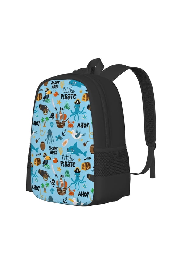 Animal Pirate Print Large Capacity Backpack,Travel Backpack,Laptop Bag,College School Rucksack Bag,for School, Travel & Outdoor Activities