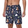 thumbnail image 1 of Fuzoiu Animals And Wildflowers Print Men's Swim Shorts,Quick-Dry Double-Layer Swim Trunks,Board Trunks,Beach Shorts Swimwear Bathing Suits-3X-Large, 1 of 6