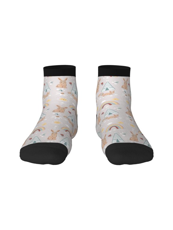 Animals In Tribe Print Adult Socks, Crew Moisture-wicking Socks, Unisex Cushion Crew Socks,Casual Sports Ankle Socks