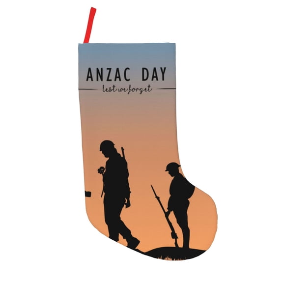 Fuzoiu Anzac Day Print 18 inches Christmas Stockings, Personalized Christmas Stockings,for Family Decorations Hanging Ornament for Xmas Holiday Party