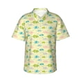 thumbnail image 1 of Fuzoiu Armadillo Floral Print Hawaiian Shirt for Men, Summer Beach Casual Short Sleeve Button Down Shirts, Men’s Beach Summer Shirts with Pocket,Small, 1 of 7
