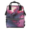thumbnail image 1 of Fuzoiu Astronaut Riding Fiery Horse Print Diaper Bag Backpack,Baby Essentials Travel Tote,Multi function Waterproof Diaper Bag, Travel Essentials Baby Bag - Unisex, 1 of 6