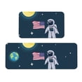 thumbnail image 1 of Fuzoiu Astronaut With USA Flag Print Kitchen Floor Mat 2 Sets,Kitchen Rugs and Mats,,Non Skid Waterproof Kitchen Floor Mat for Kitchen,Home Office,Sink,Laundry, 1 of 6